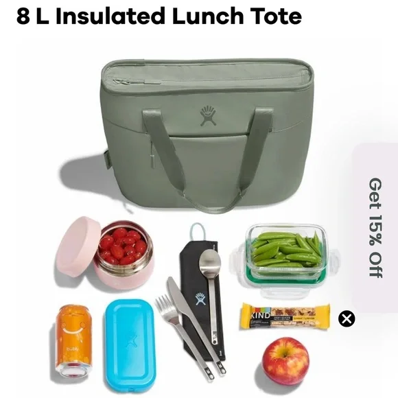 Hydro Flask Green Insulated Lunch Tote - Picture 4 of 6